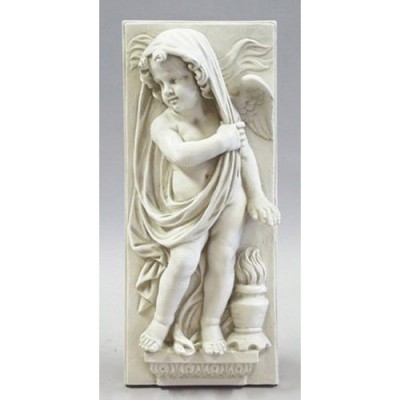 Little Boy Winter Plaque 30in. Fiberglass Indoor/Outdoor Garden -  - F6647