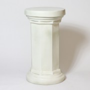 Hex Column 29 H Fiberglass Resin Indoor/Outdoor Garden Statue