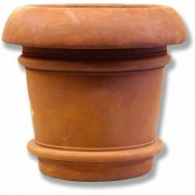 Large Lip Urn 19in. Fiberglass Resin Outdoor Garden / Patio Statue