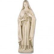 Saint Therese w/Roses 60in. Lightweight Fiberglass Resin Indoor/Outdoor Statue