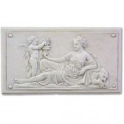 Goddess w/Cherub Plaque Left - Fiberglass Resin - Outdoor