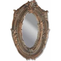 Designer Oval Victorian Mirror Frame Fiberglass Resin Indoor/Outdoor Garden Wall Decoration