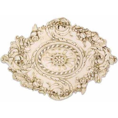 Regal Medallion Fiberglass Indoor/Outdoor Statue/Sculpture -  - F7574