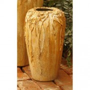 Organic Pot 16 Inch Fiberglass Resin Indoor/Outdoor /Sculpture