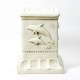 Dolphin Square Pedestal 20in. Fiberglass Indoor/Outdoor Garden -  - F8548
