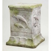 Dolphin Square Stand Pedestal Statue Display Base/Riser 20in. - Fiberglass