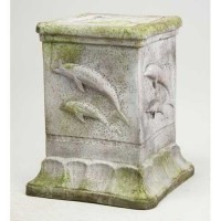 Dolphin Square Stand Pedestal Statue Display Base/Riser 20in. - Fiberglass Dolphin Square Stand Pedestal Statue Display Base/Riser 20in. - Fiberglass