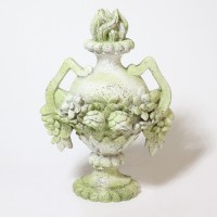 Blossoming Wall Urn 24in. - Fiberglass Resin - Indoor/Outdoor Statue
