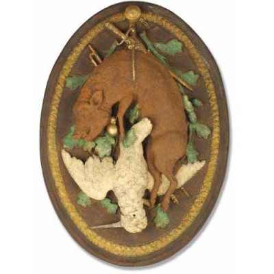 Boar Trophy Plaque - Fiberglass - Indoor/Outdoor Garden Statue -  - HF6867