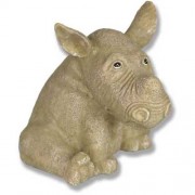 Zoe The Rhino 4" - Fiberglass Resin Indoor/Outdoor Garden Statue