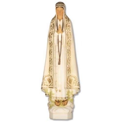 Our Lady Of Fatima 36in. Fiberglass - Indoor/Outdoor Statue - - F9527RLC Our Lady Of Fatima 36in. Fiberglass - Indoor/Outdoor Statue - - F9527RLC