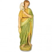 Shepherd w/Sheep 41in. High Nativity 1.2 - Lightweight Fiberglass Resin - Statue