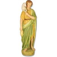 Shepherd w/Sheep 41in. High Nativity 1.2 - Lightweight Fiberglass Resin - Statue