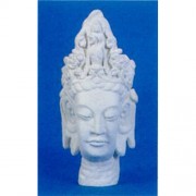 Asian Head 21in. Fiberglass Resin Indoor/Outdoor Garden