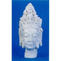 Asian Head 21in. Fiberglass Resin Indoor/Outdoor Garden