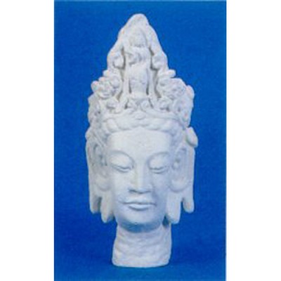 Asian Head 21in. Fiberglass Indoor/Outdoor Garden -  - FDS182