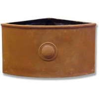 Dot Quarter Square Patio Urn 12in. High - Fiberglass Resin -