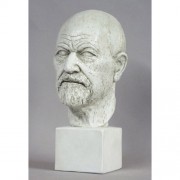Freud Head On Block 14in. - Fiberglass Resin - Indoor/Outdoor Statue