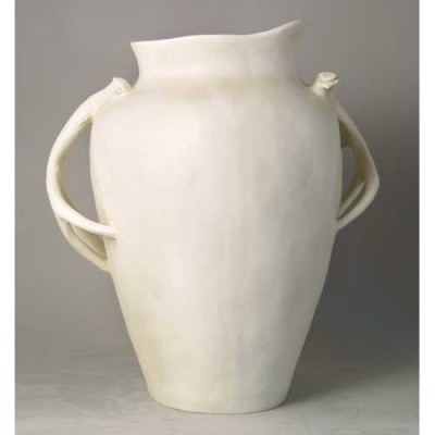 Deer Horn Handle Pot 24in. Fiberglass Indoor/Outdoor Statue -  - F7789