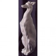 Diamond Dog for Frontdoor / Porch Steps 28in. - Fiberglass Resin - Indoor/Outdoor Garden Statue