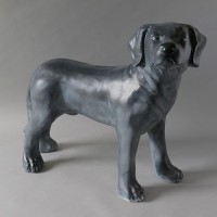 Dog for Frontdoor / Porch Steps Standing Pup Fiberglass Resin Indoor/Outdoor Garden Dog for Frontdoor / Porch Steps Standing Pup Fiberglass Resin Indoor/Outdoor Garden