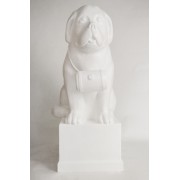 ST. BERNARD WITH BARREL 41"H Fiberglass Resin Indoor/Outdoor Garden Statue