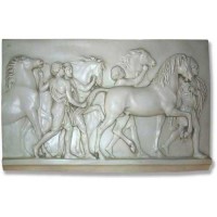 Horse Tenders Slab VII 24in. - Fiberglass Resin - Outdoor Statue