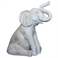 ELEPHANT SITTING Fiberglass Resin Indoor/Outdoor Garden
