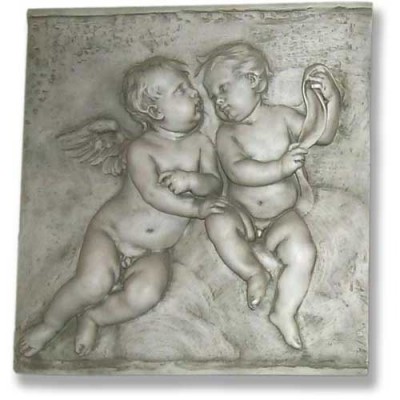 Two Singing Cherubs Frieze - Fiberglass - Indoor/Outdoor Statue -  - F9008
