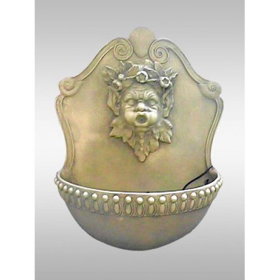 Saint Eteinne Cherub Fountain Fiberglass Outdoor Wall Mount Statue -  - F9021
