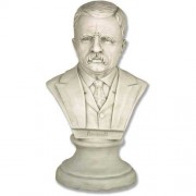 Roosevelt Bust 12in. Fiberglass Resin Indoor/Outdoor Garden Statue