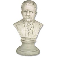Roosevelt Bust 12in. Fiberglass Resin Indoor/Outdoor Garden Statue
