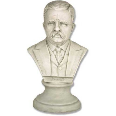 Roosevelt Bust 12in. Fiberglass Indoor/Outdoor Garden Statue -  - F7638-48A