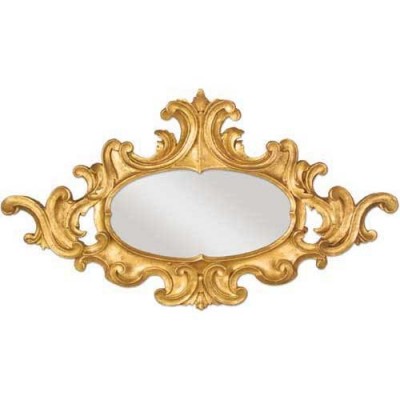 Oval Scroll Mirror 42in. Wide Fiberglass In/Outdoor Wall Mount Statue - - F7489 Oval Scroll Mirror 42in. Wide Fiberglass In/Outdoor Wall Mount Statue - - F7489