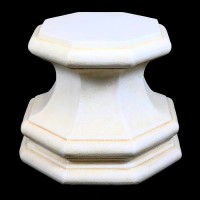 Eight Sided Statue Display Base/Riser 16in. - Lightweight Fiberglass Resin - Indoor/Outdoor