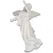 Winged Hanging Angel 17 In. Lightweight Fiberglass Resin Indoor/Outdoor Statue