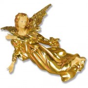 Winged Hanging Angel 17in. Lightweight Fiberglass Resin Indoor/Outdoor Statue