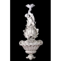 Young Poseidon, Bowl & Pump 64in. - Fiberglass Resin - Outdoor Statue