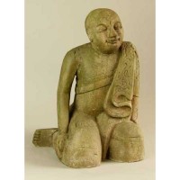 Chinese Monk 20in. Fiberglass Resin Indoor/Outdoor Garden