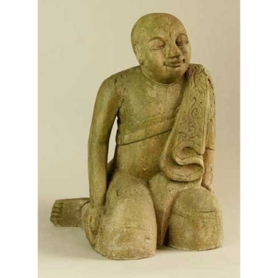 Chinese Monk 20in. Fiberglass Indoor/Outdoor Garden -  - F8190