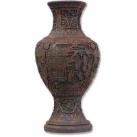 Cinnabar Vase 20 In. Fiberglass Resin Indoor/Outdoor /Sculpture
