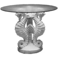 Sea Horse Table 28in. Fiberglass Resin Indoor/Outdoor Garden