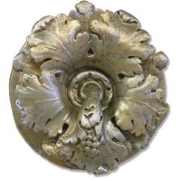 Leafy Medallion 15in. - Fiberglass Resin - Indoor/Outdoor Statue