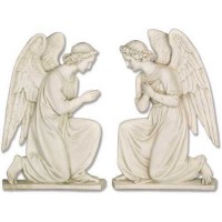 Angel Wall Plaque Set - Fiberglass Resin - Indoor/Outdoor