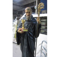 Saint Benedict For Lent 68in. Lightweight Fiberglass Resin - Indoor/Outdoor Statue