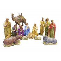Nativity Set Large - Lightweight Fiberglass Resin - Indoor/Outdoor Church Statuary