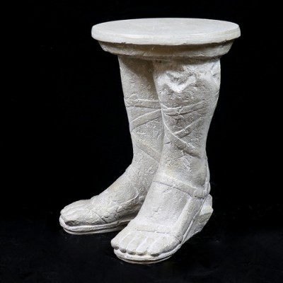 Roman Feet Table (21.5in. H) Fiber Stone Resin Indoor/Outdoor Statue -  - FS8249