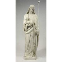 Jesus w/Lamb 60in. High - Lightweight Fiberglass Resin - Indoor/Outdoor Statue