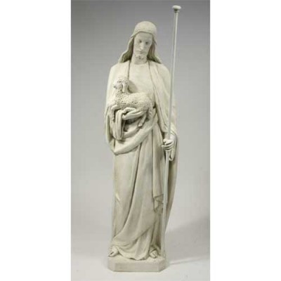 Jesus w/Lamb 60in. High - Fiberglass Resin - Indoor/Outdoor Statue -  - F241107
