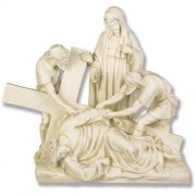 Jesus Falls The 3rd Time Station # 9 Lightweight Fiberglass Resin Outdoor Statue